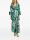 Simona Corsellini Paisley-print Straight Trousers In Green