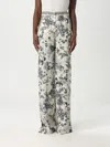 Simona Corsellini Wide-leg Trousers With Floral Print In Black