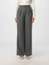 Simona Corsellini Pinstriped Wide Trousers In Grau