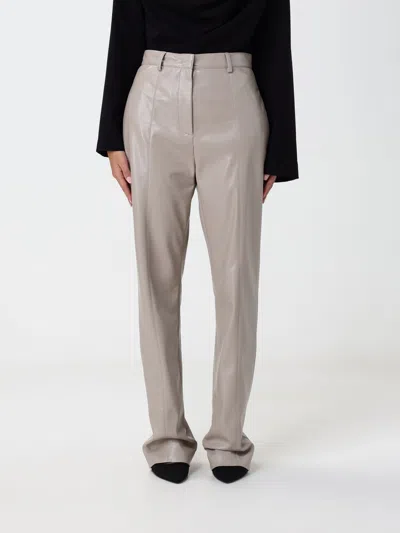 Simona Corsellini Pants Woman Color Beige In Gray
