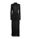 Simona Corsellini Party Edition Woman Maxi Dress Black Size 12 Polyamide, Metallic Fiber In Black