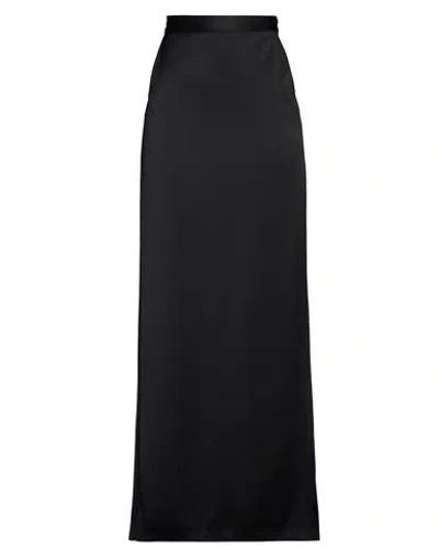 Simona Corsellini Party Edition Woman Maxi Skirt Black Size 4 Polyester