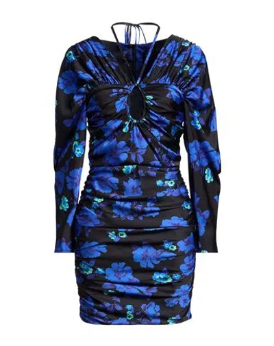 Simona Corsellini Party Edition Woman Mini Dress Bright Blue Size 4 Polyester, Elastane
