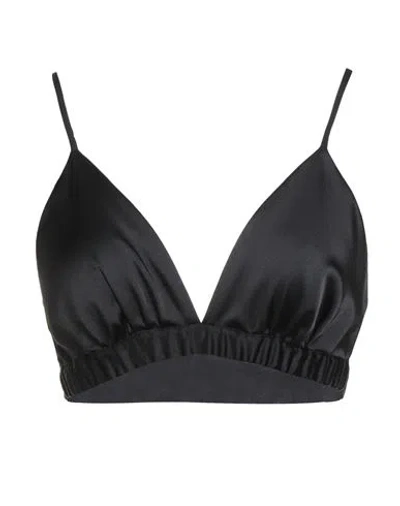 Simona Corsellini Party Edition Woman Top Black Size 6 Polyester, Elastane