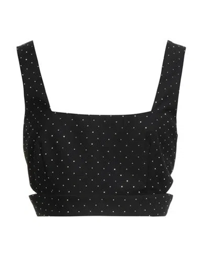 Simona Corsellini Party Edition Woman Top Black Size 6 Polyester, Viscose