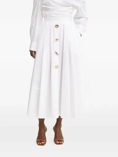 Simona Corsellini Pleated Skirt In White