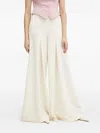 Simona Corsellini Pleated Wide-leg Trousers In Neutral