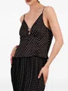 Simona Corsellini Polka-dot Button-detail Top In Black
