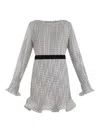 Simona Corsellini Polka-dot Mini Dress In Gray