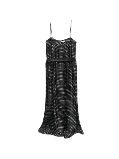 Simona Corsellini Polka-dot Pleated Midi Dress In Multi
