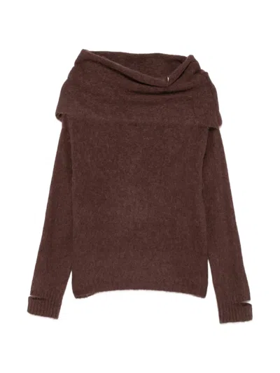 Simona Corsellini Safety-pin Sweater In Brown