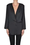 Simona Corsellini Satin Blouse In Black
