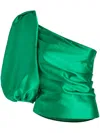 Simona Corsellini One Shoulder Top In Green