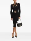 Simona Corsellini Scarf-detail Ribbed Dress In Black