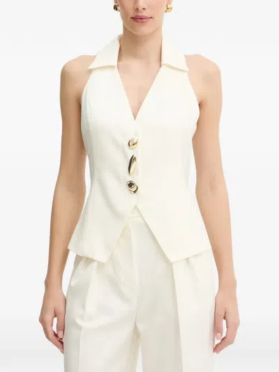 Simona Corsellini Sculptural-button Waistcoat In Multi