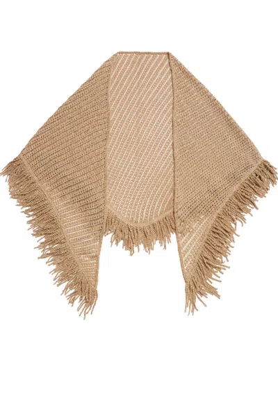 Simona Corsellini Shawl Woman  In Beige