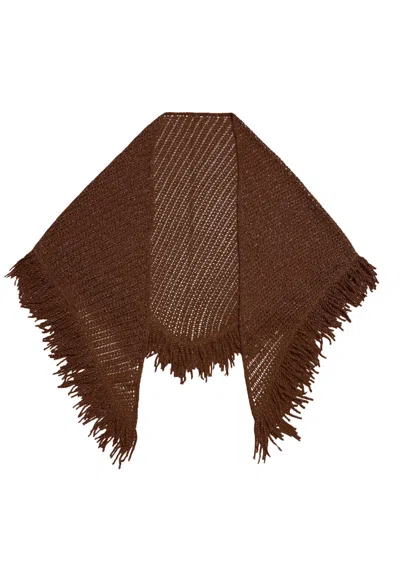 Simona Corsellini Shawl Woman  In Brown