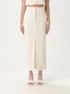 Simona Corsellini Split-front Skirt In White