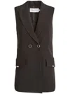 Simona Corsellini Sleeveless Blazer In Brown