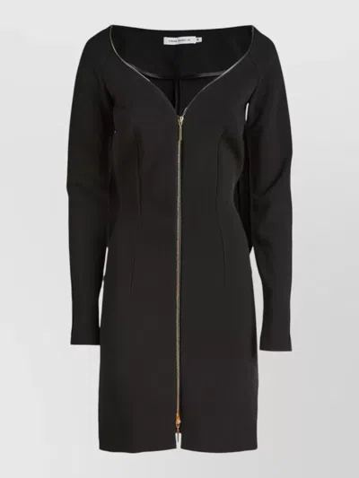 Simona Corsellini Stretch Fabric Knee Length Fitted Dress In Black