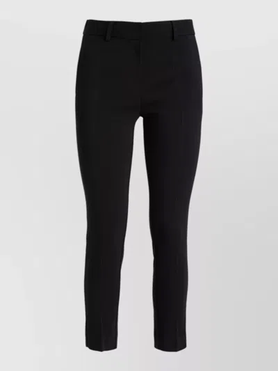 Simona Corsellini Stretch Viscose Trousers Cropped Tight Silhouette In Black