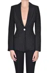 Simona Corsellini Studded Smoking Blazer In Blue