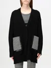 Simona Corsellini Checked-pocket Cardigan In Schwarz