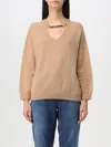 Simona Corsellini Buckled V-neck Jumper In Pink