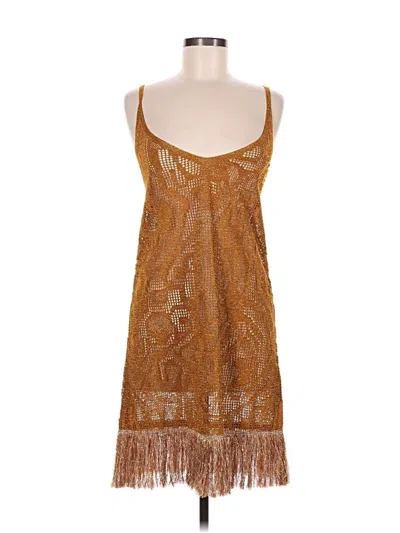 Pre-owned Simona Corsellini Swimsuit Cover Up In Gold