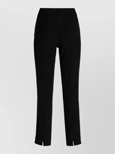 Simona Corsellini Tailored Stretch Trousers Belt Loops Design In Black