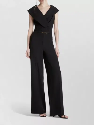 Simona Corsellini Tailored Suit Belted Waist Sleeveless Trousers In Black
