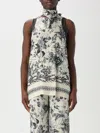 Simona Corsellini Floral-print Top In Black