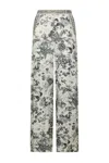 Simona Corsellini Wide-leg Trousers With Floral Print In Black
