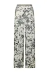Simona Corsellini Wide-leg Trousers With Floral Print In Black