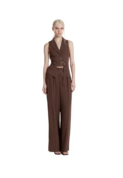 Simona Corsellini Trousers  With Pences In Brown