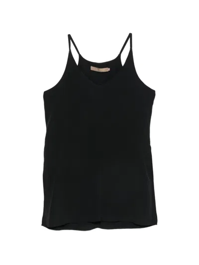 Simona Corsellini V-neck Spaghetti-strap Top In Black