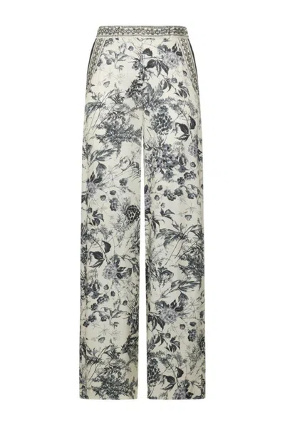 SIMONA CORSELLINI WIDE-LEG TROUSERS WITH FLORAL PRINT