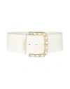 Simona Corsellini Woman Belt White Size M Textile Fibers
