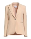 Simona Corsellini Woman Blazer Beige Size 4 Polyester, Elastane In Pink