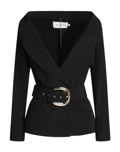 Simona Corsellini Woman Blazer Black Size 12 Polyester, Elastane