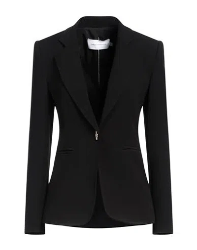 Simona Corsellini Woman Blazer Black Size 2 Polyester, Elastane