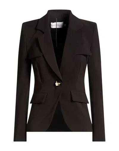 Simona Corsellini Woman Blazer Black Size 4 Polyester, Elastane