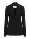 Simona Corsellini Woman Blazer Black Size 6 Polyester, Elastane In Black