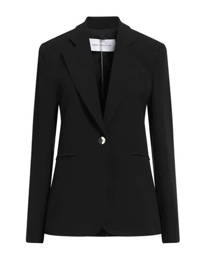 Simona Corsellini Woman Blazer Black Size 6 Polyester, Elastane