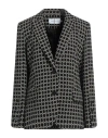 Simona Corsellini Woman Blazer Black Size 6 Polyester, Viscose, Elastane In Black