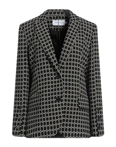 Simona Corsellini Woman Blazer Black Size 6 Polyester, Viscose, Elastane