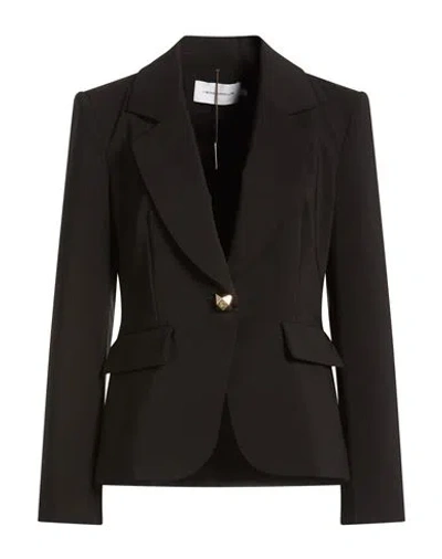 Simona Corsellini Woman Blazer Black Size 8 Polyester, Elastane