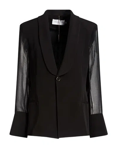 Simona Corsellini Woman Blazer Black Size 8 Polyester, Elastane