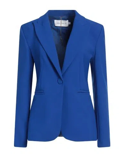 Simona Corsellini Woman Blazer Bright Blue Size 6 Polyester, Viscose, Cotton, Elastane
