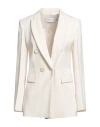 Simona Corsellini Woman Blazer Cream Size 4 Viscose, Elastane In White